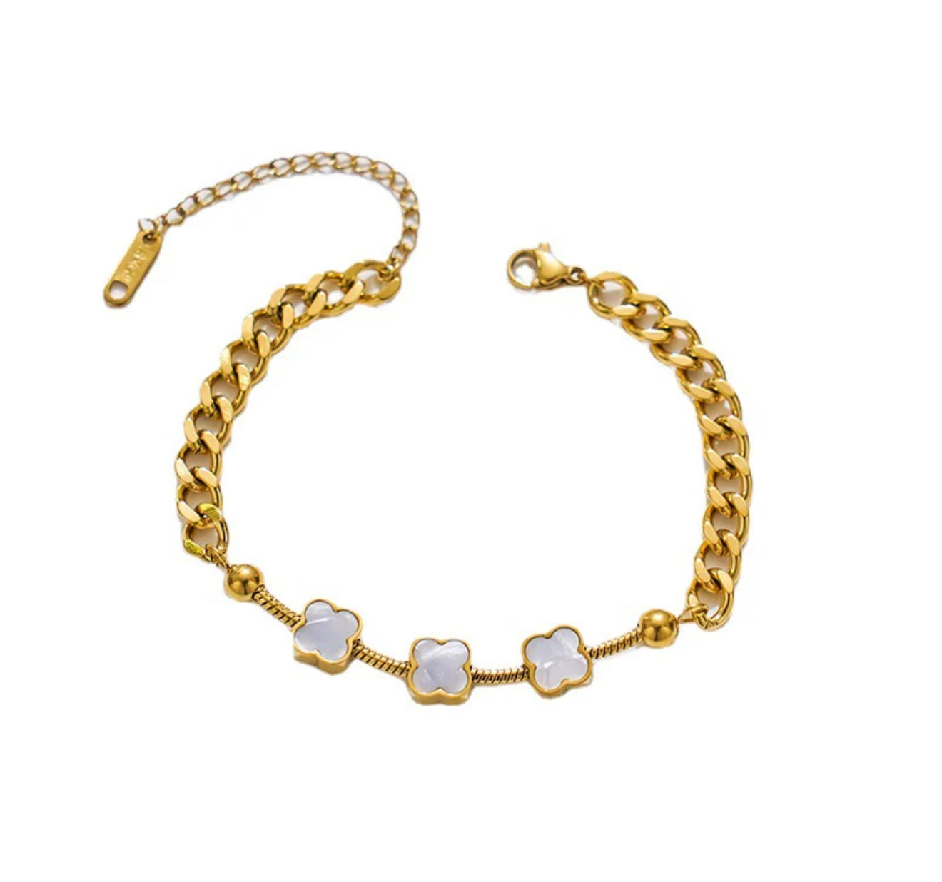 Clover chain bracelet