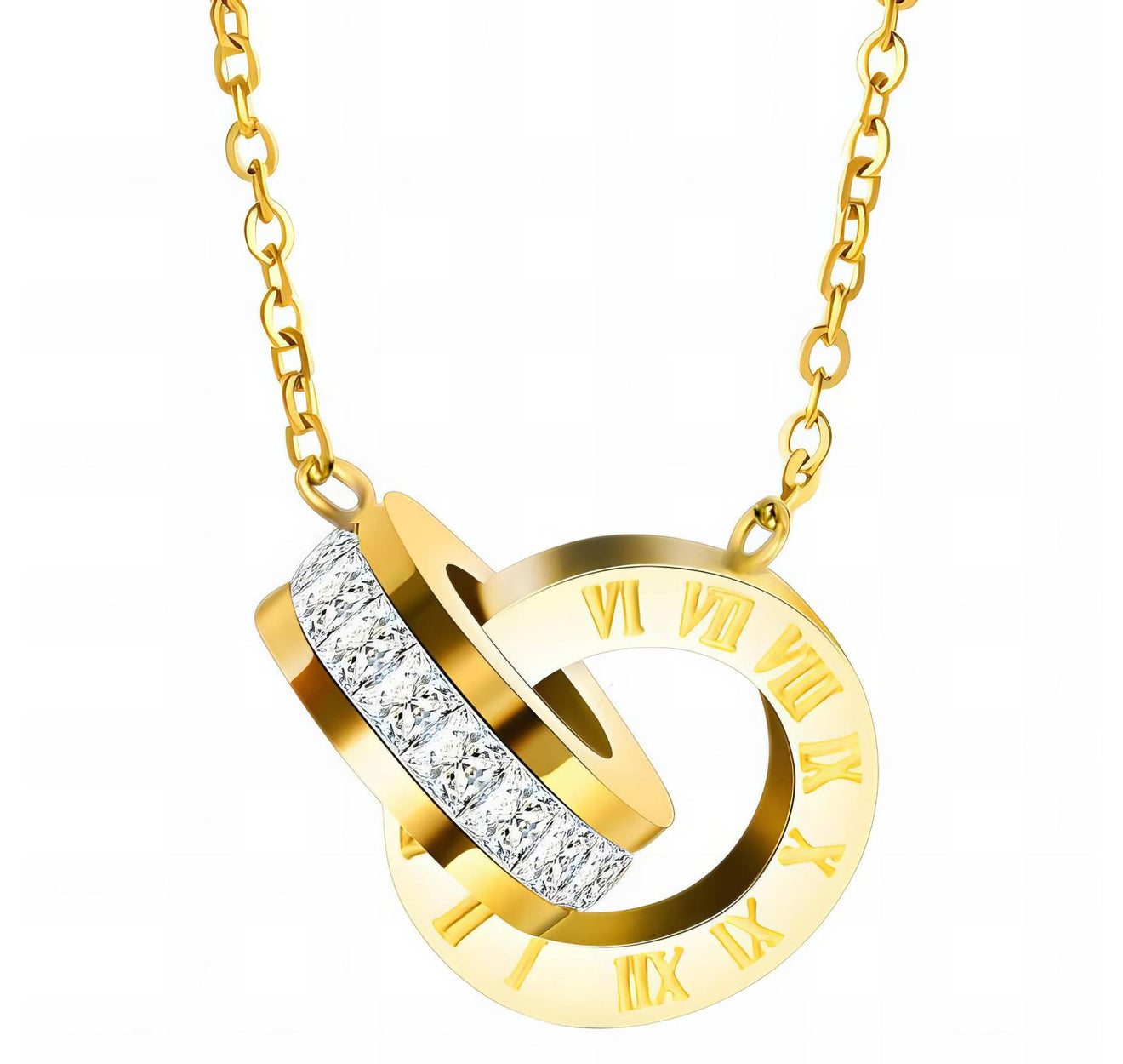 Double ring necklace