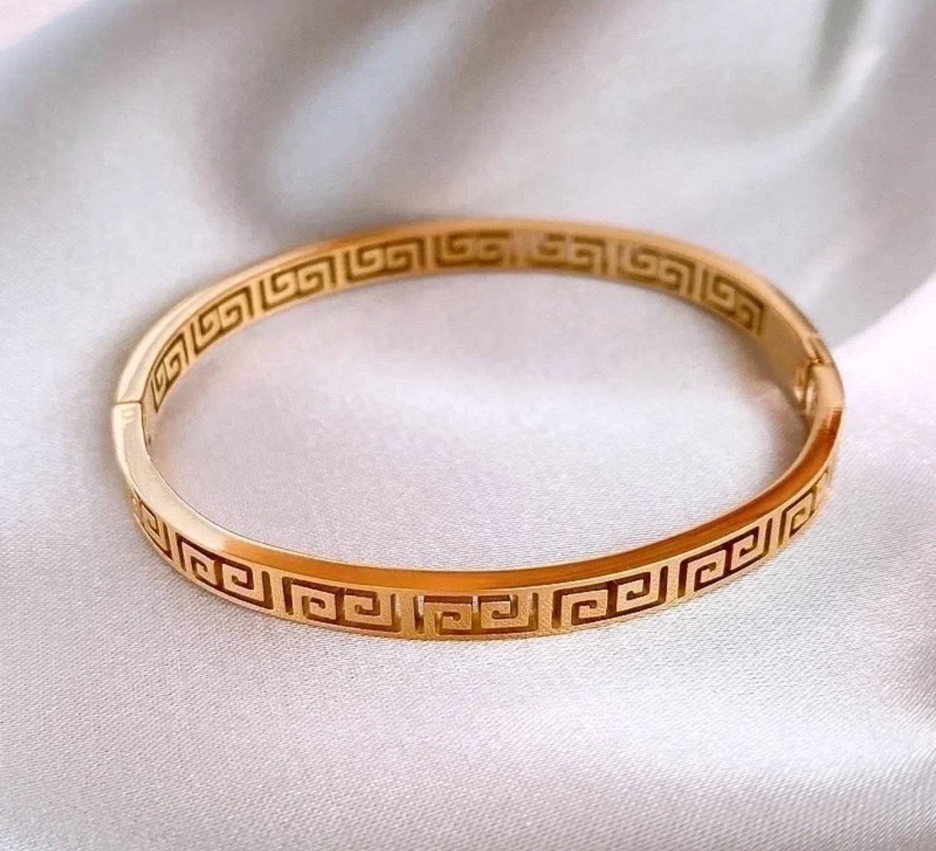 Geometric Patterned Bangle