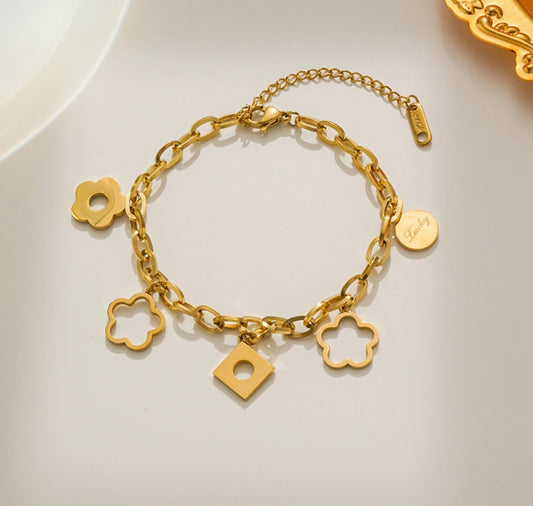 Flower Charm Bracelet