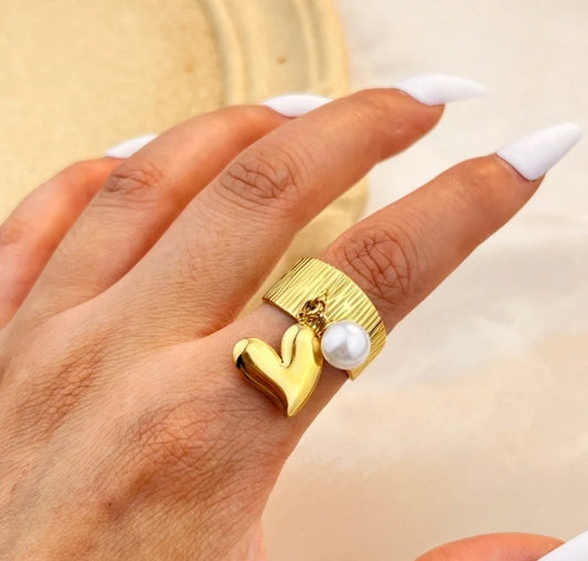 Tassel Heart Ring
