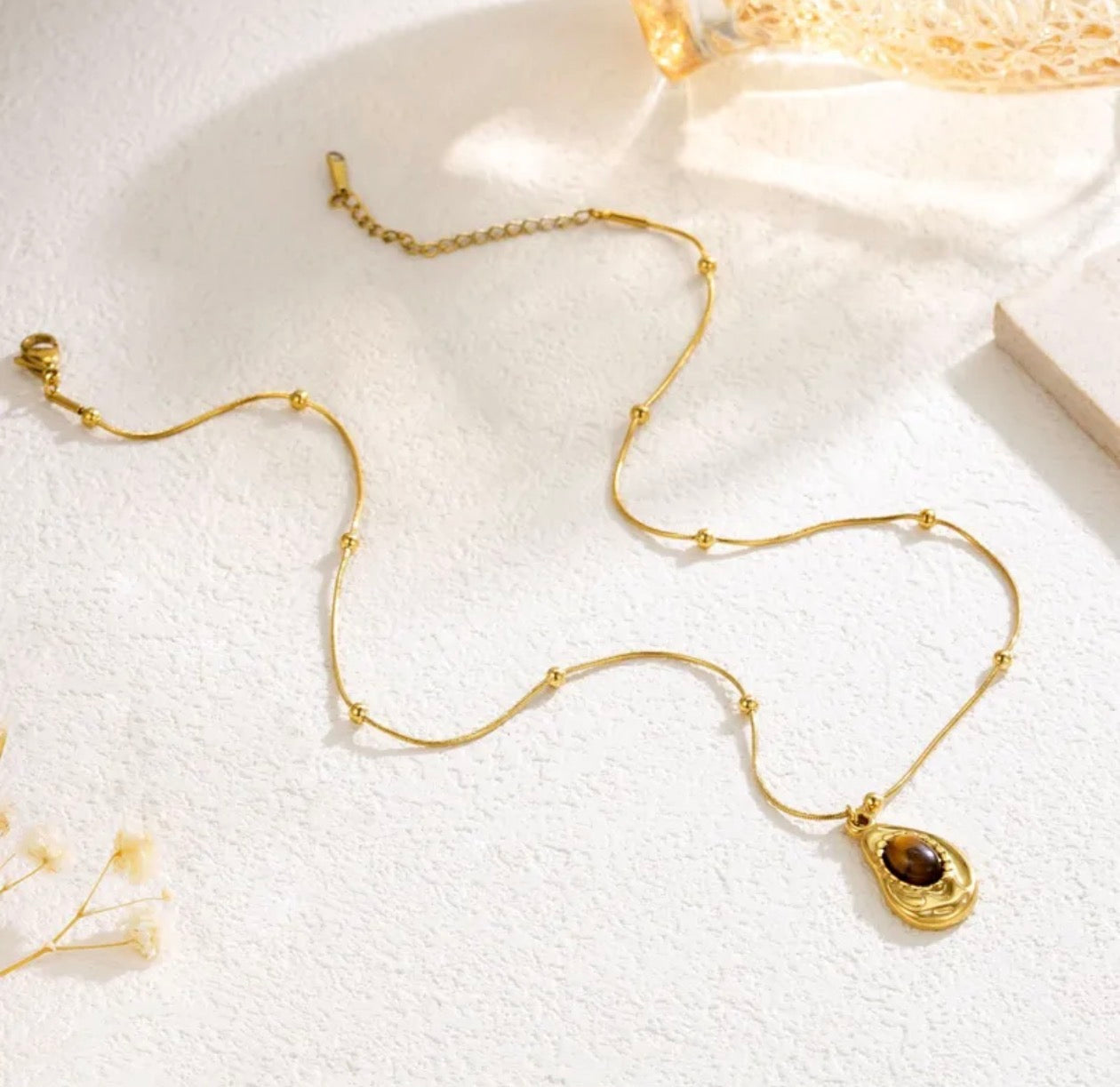 Tiger Eye Stone Necklace