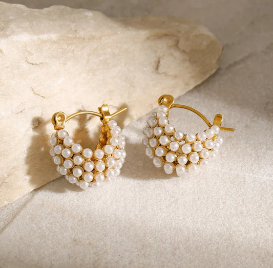 Pearl berry earrings