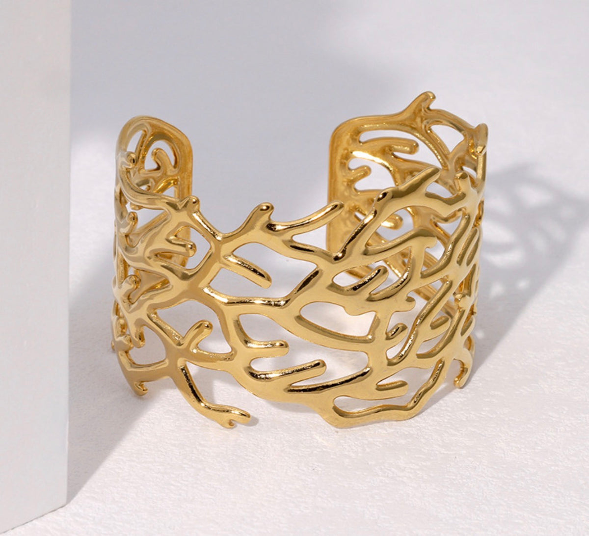 Coral Branch Cuff Bangle