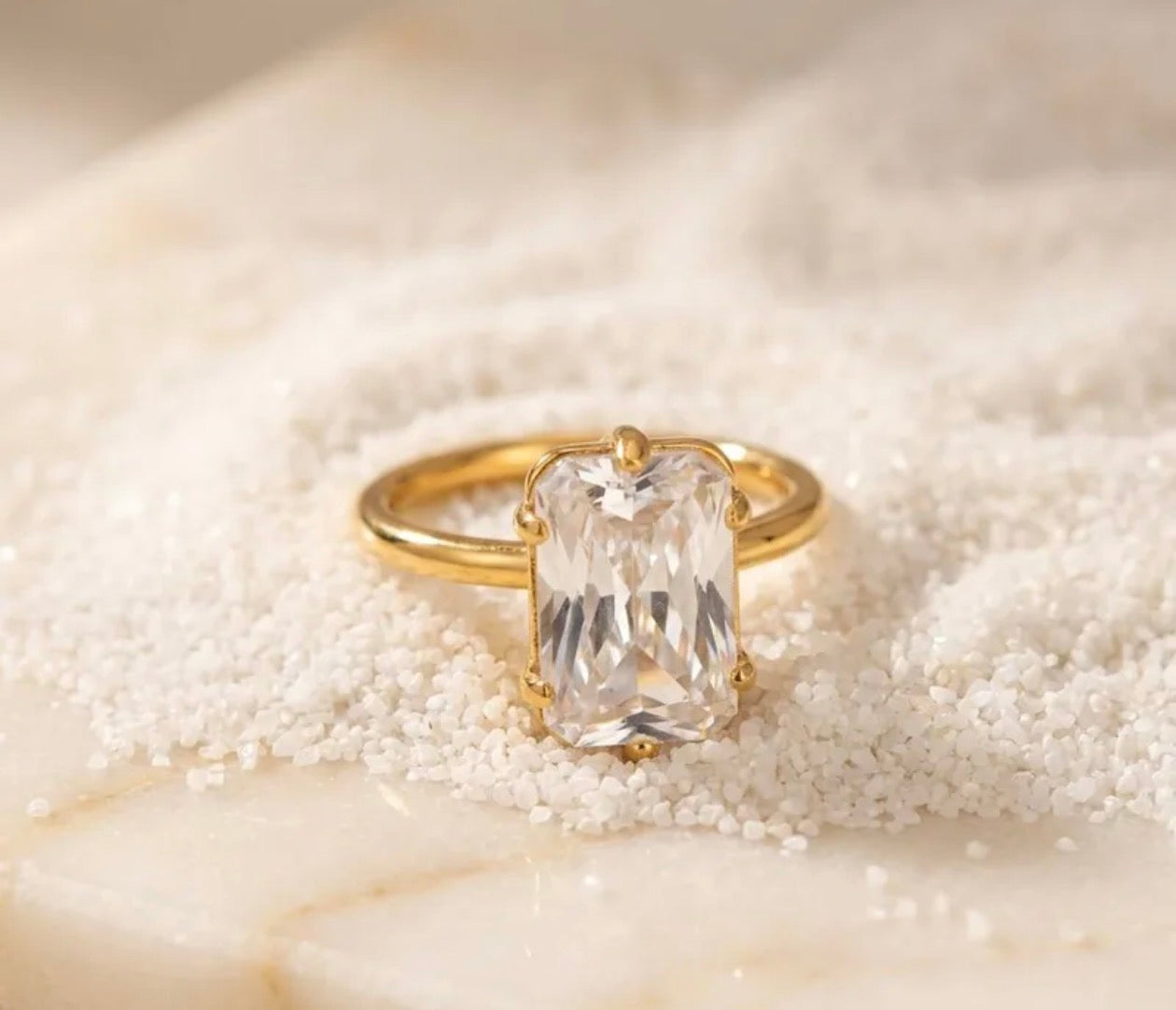 Emerald Cut Solitaire Ring