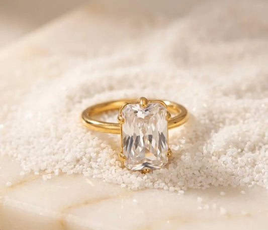 Emerald Cut Solitaire Ring