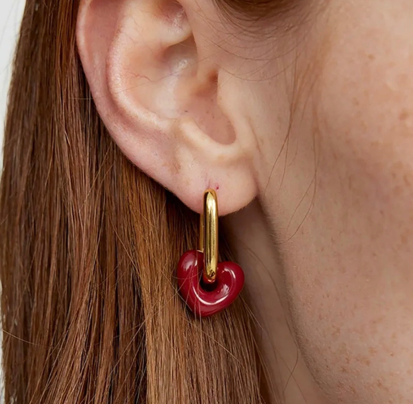 Retro Heart Earrings