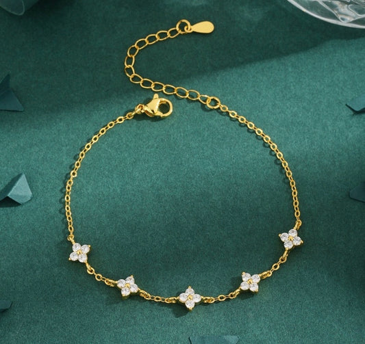 Copper Inlay Zircon Bracelet