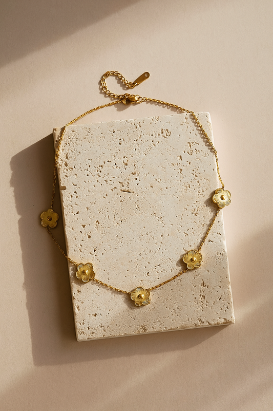 5 Gold Clover Necklace