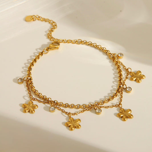 Flower Zirconia Bracelet