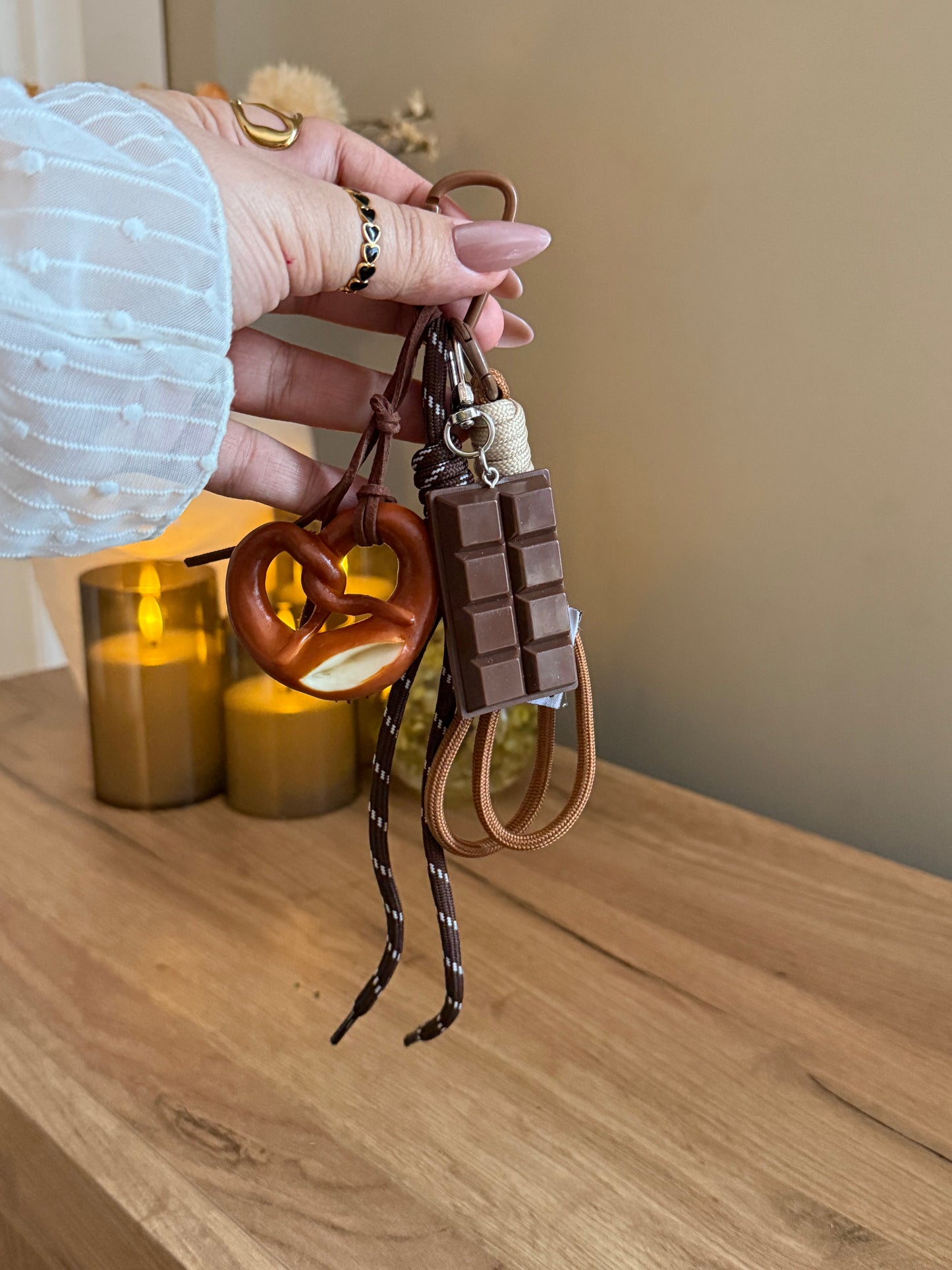 Pretzel & Chocolate Bag Charm
