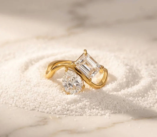 Two stone Solitaire Ring