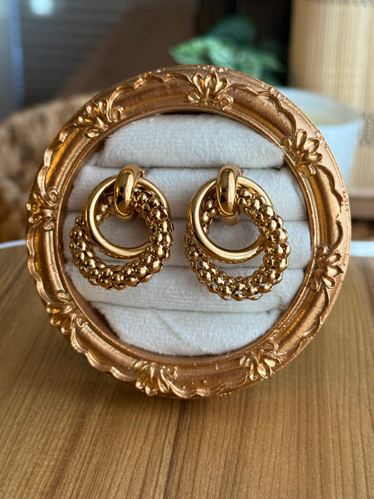 Big hoop circle earrings