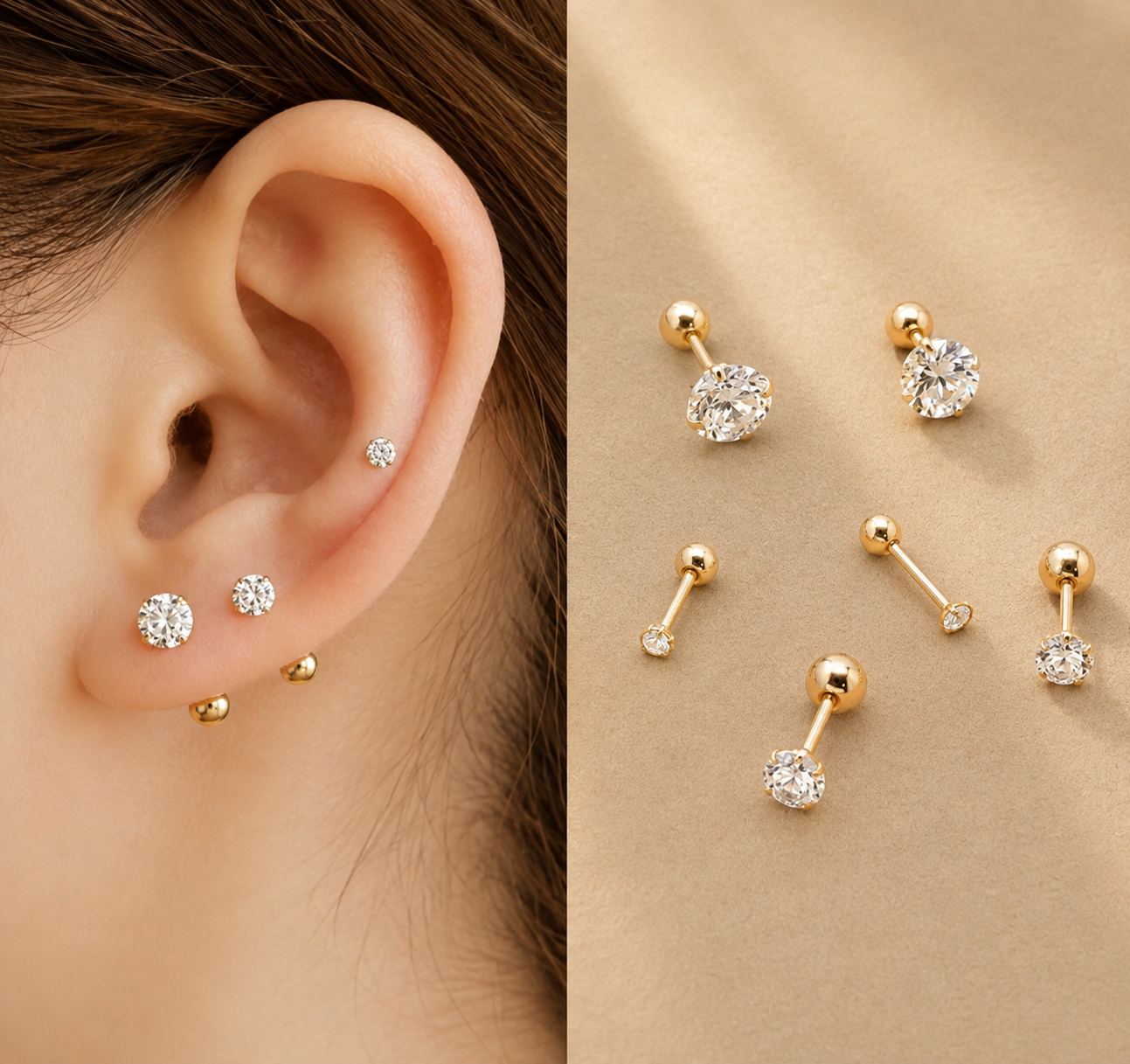 Zircon Ear Studs