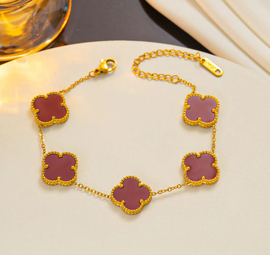 Red clover bracelet