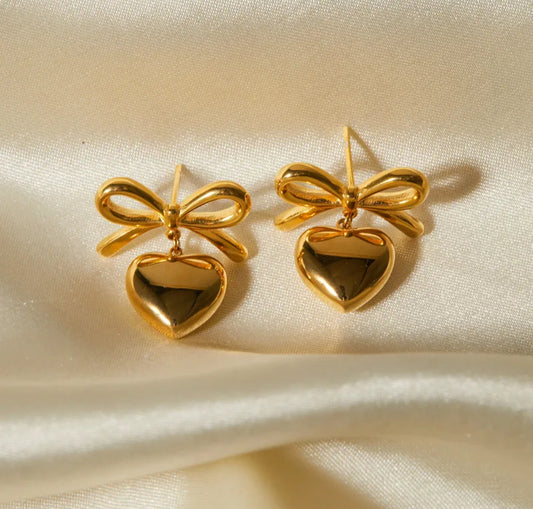 Bow Heart earrings