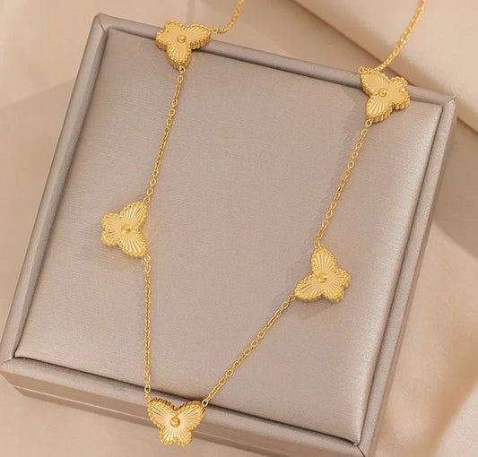 5 butterfly necklace