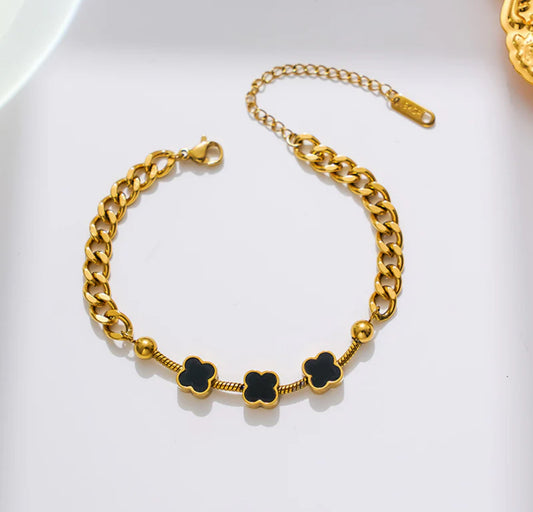 Clover chain bracelet
