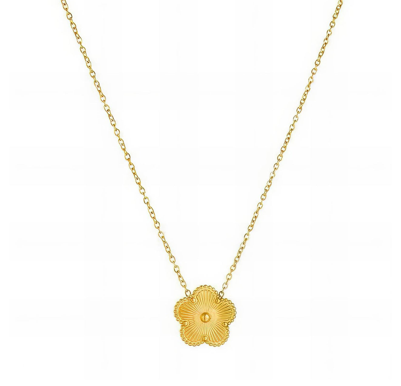 Gold clover necklace
