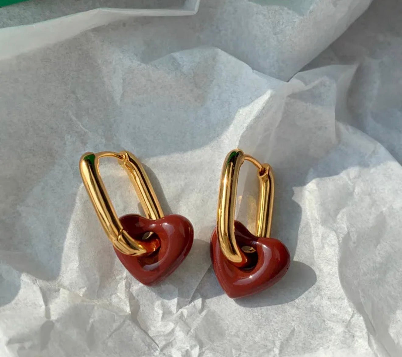 Retro Heart Earrings