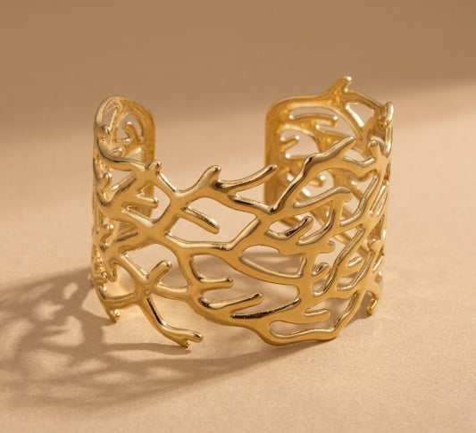 Coral Branch Cuff Bangle