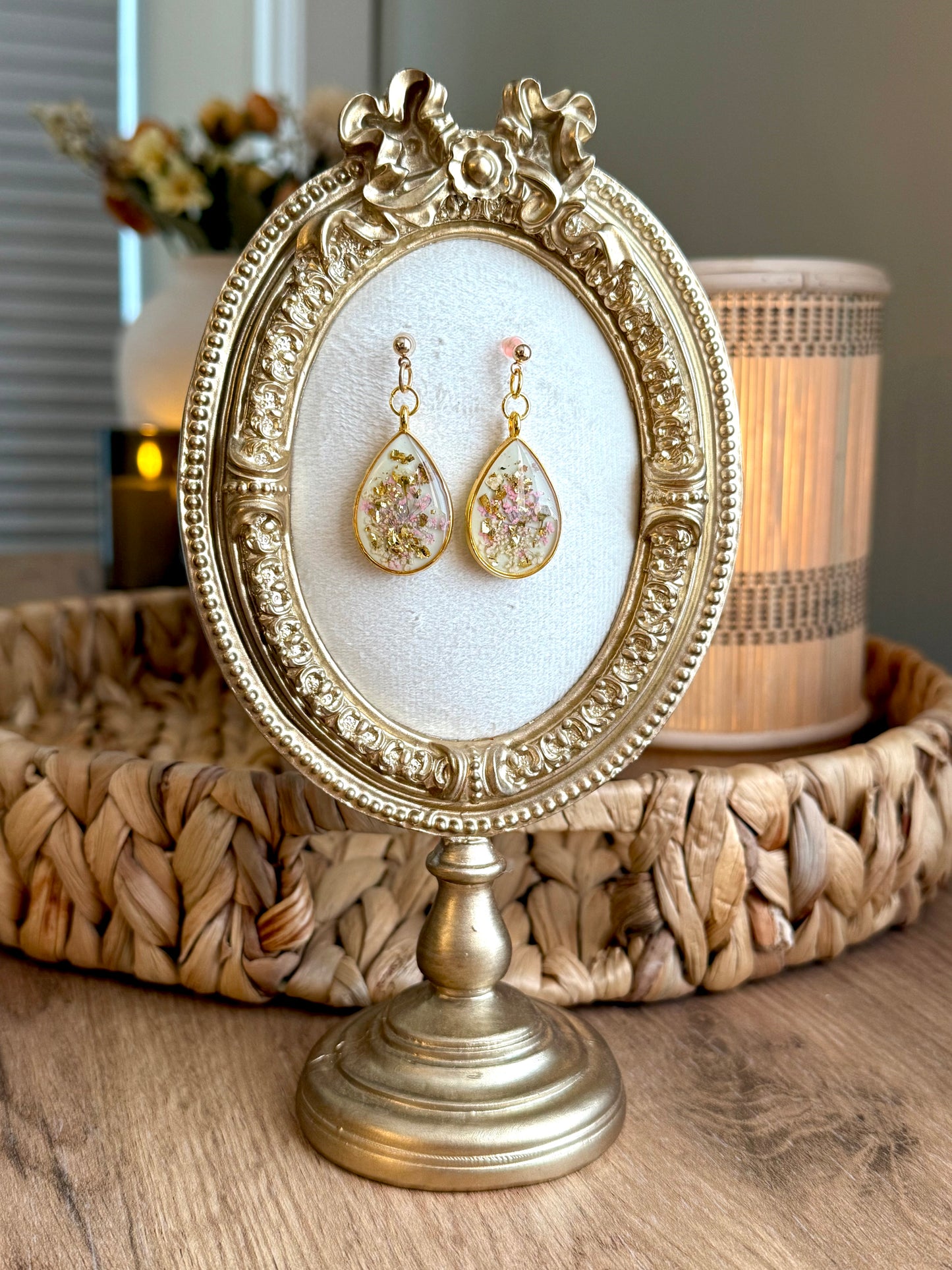 Pistachio Green Handmade Earrings