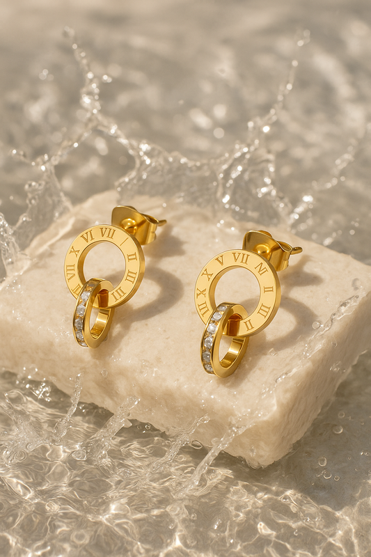 Double ring earrings