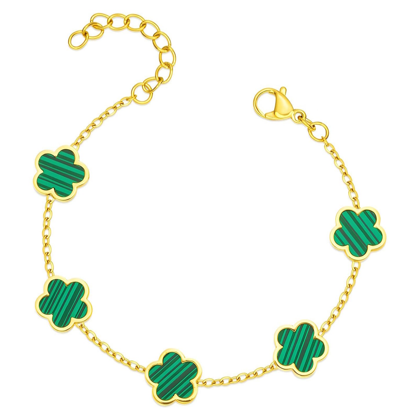 Green clover bracelet